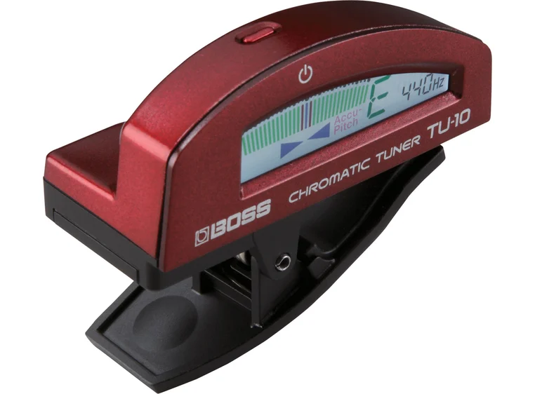 Boss TU-10-RD Clip-On kromatisk tuner, rød 